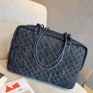 Alternative view of Chanel Denim Duffle Bag Blue Denim 40Cm
